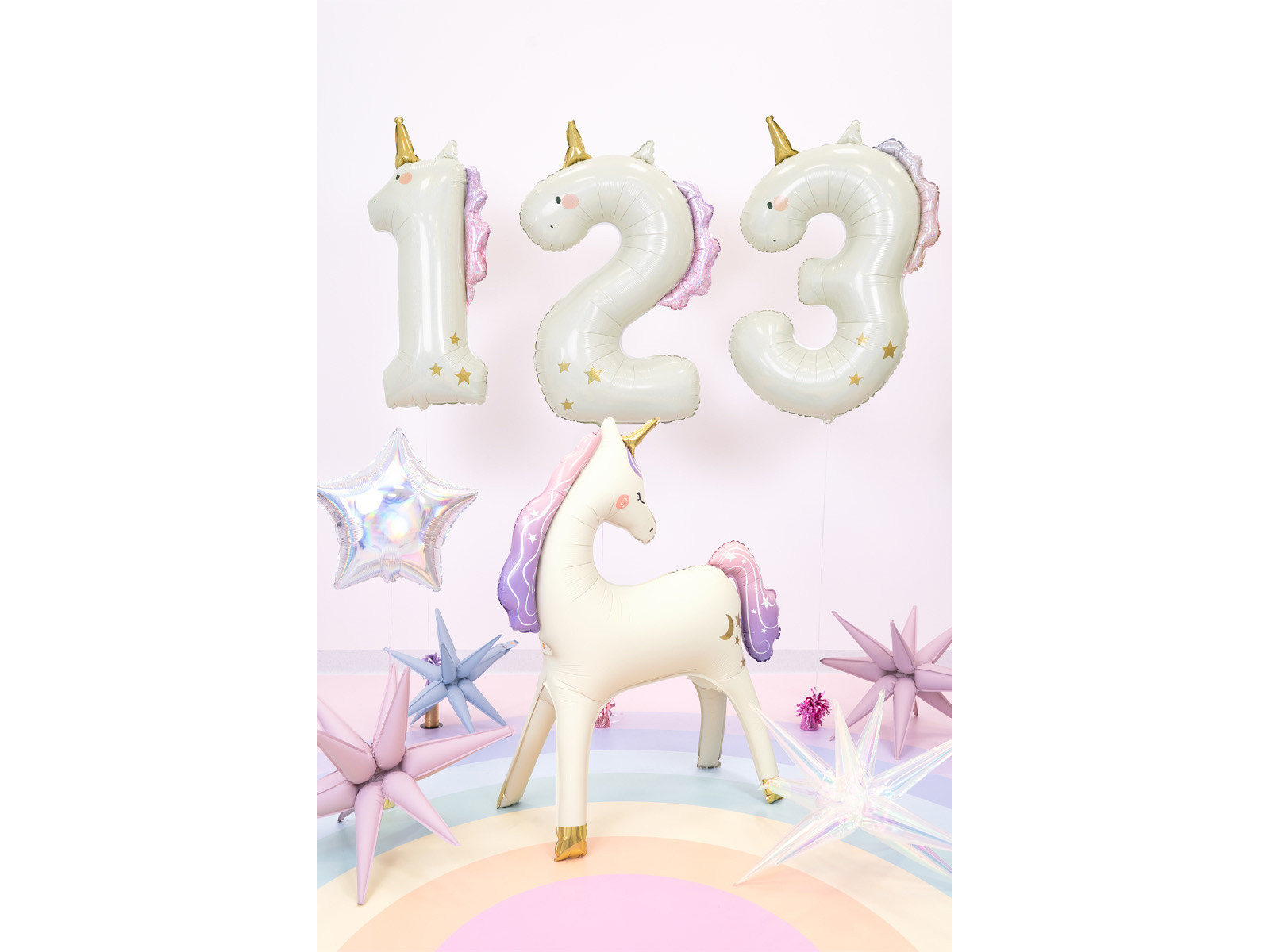 Balon foliowy Cyfra "1" Jednorożec 93cm FB359-1 PartyDeco